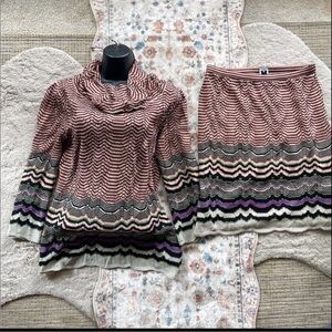 Missoni Chevron Knit Sweater in Brown and Black
